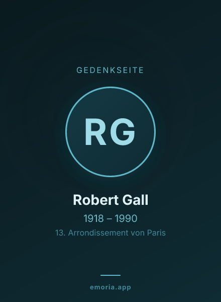 Gedenkportrait von Robert Gall