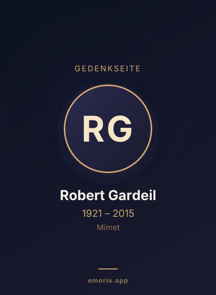 Gedenkportrait von Robert Gardeil