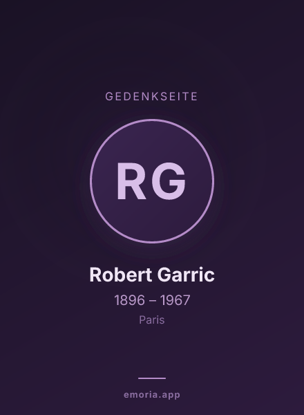 Gedenkportrait von Robert Garric