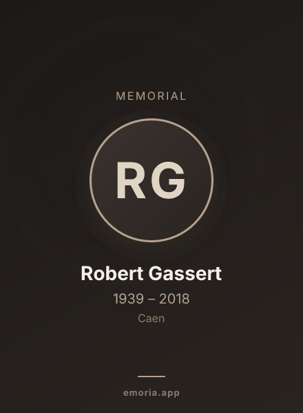 Memorial portrait of Robert Gassert