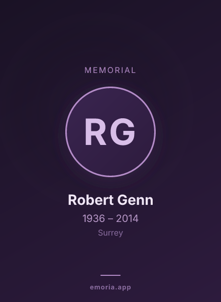 Memorial portrait of Robert Genn
