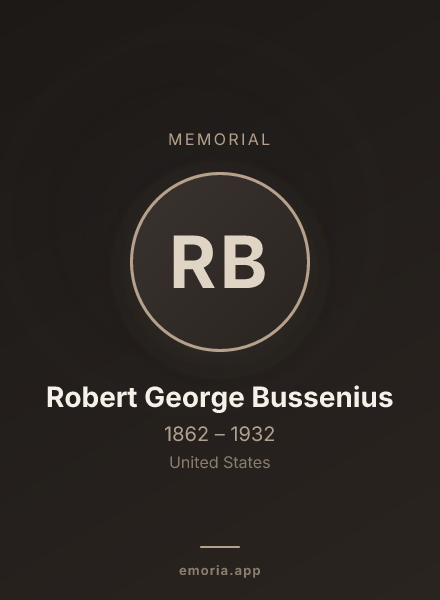 Memorial portrait of Robert George Bussenius