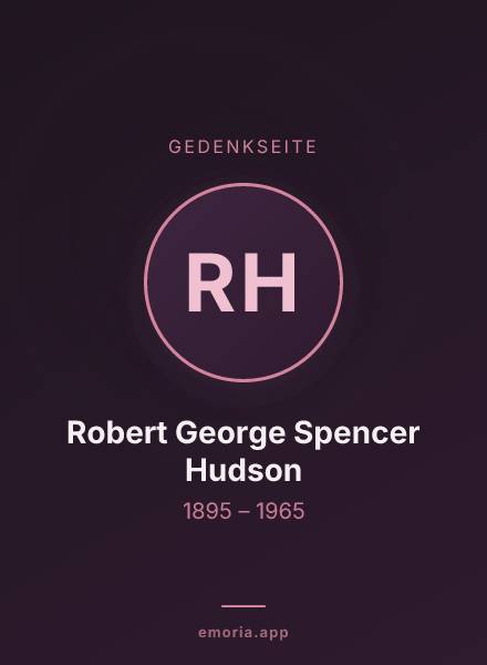 Gedenkportrait von Robert George Spencer Hudson