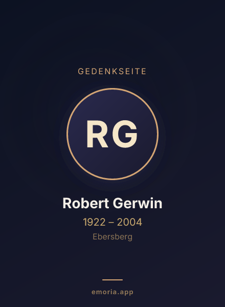 Gedenkportrait von Robert Gerwin