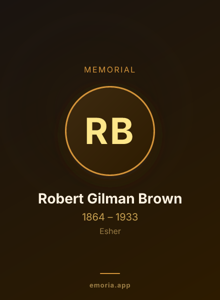 Memorial portrait of Robert Gilman Brown