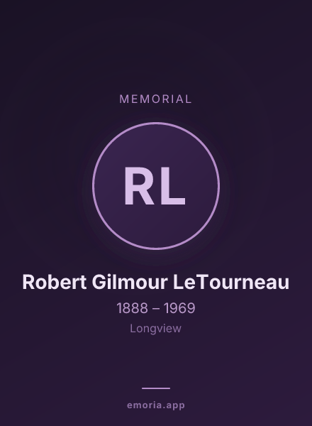 Memorial portrait of Robert Gilmour LeTourneau