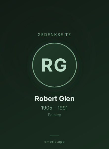 Gedenkportrait von Robert Glen
