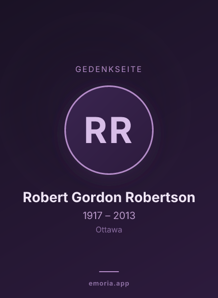 Gedenkportrait von Robert Gordon Robertson