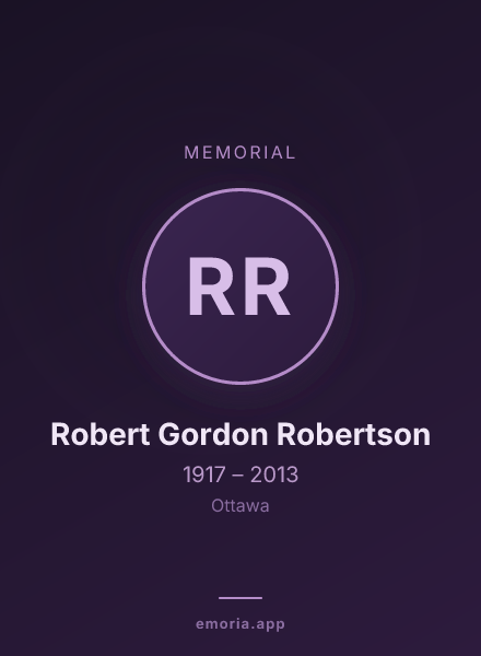 Memorial portrait of Robert Gordon Robertson