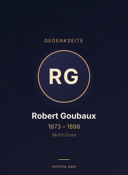 Gedenkportrait von Robert Goubaux