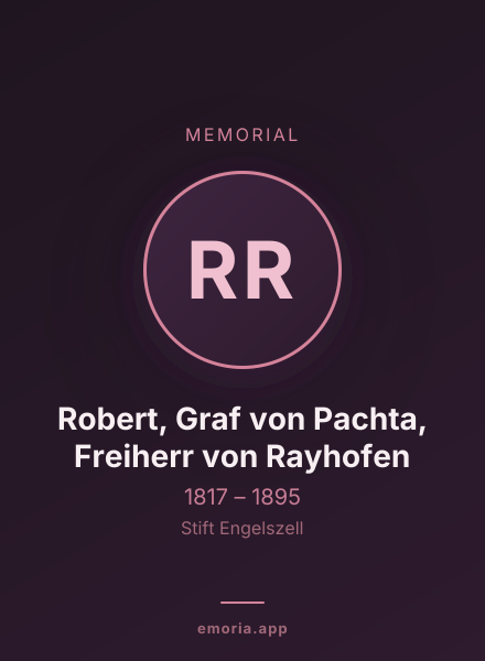 Memorial portrait of Robert, Graf von Pachta, Freiherr von Rayhofen