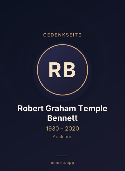 Gedenkportrait von Robert Graham Temple Bennett