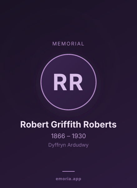 Memorial portrait of Robert Griffith Roberts
