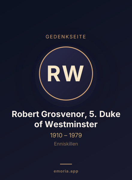 Gedenkportrait von Robert Grosvenor, 5. Duke of Westminster