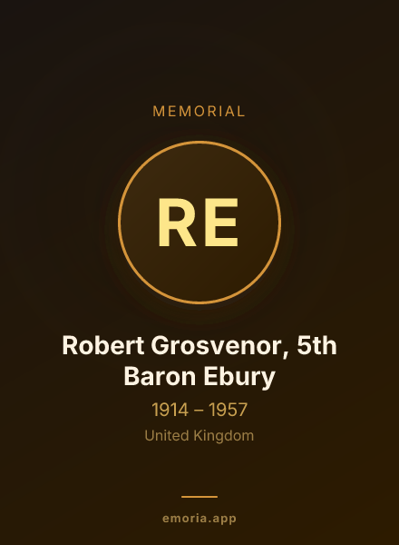 Memorial portrait of Robert Grosvenor, 5th Baron Ebury
