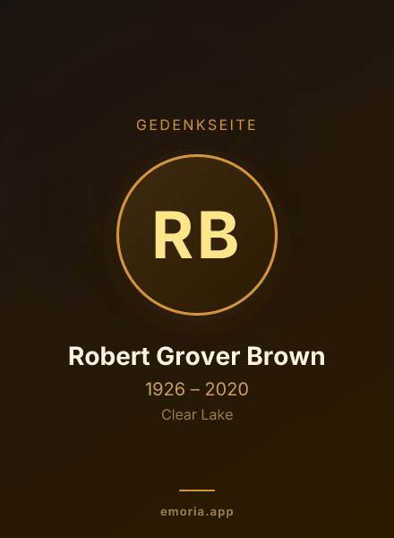 Gedenkportrait von Robert Grover Brown