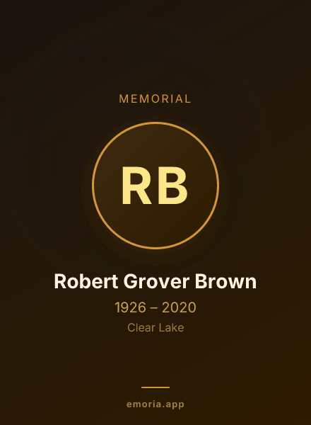 Memorial portrait of Robert Grover Brown