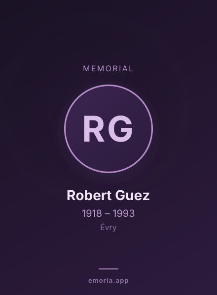 Memorial portrait of Robert Guez