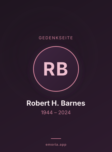 Gedenkportrait von Robert H. Barnes