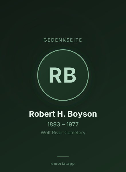 Gedenkportrait von Robert H. Boyson
