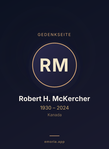 Gedenkportrait von Robert H. McKercher