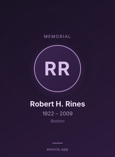 Memorial portrait of Robert H. Rines