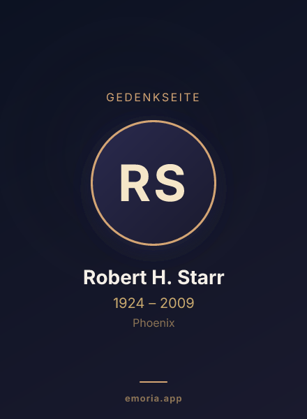 Gedenkportrait von Robert H. Starr