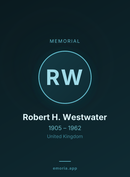 Memorial portrait of Robert H. Westwater