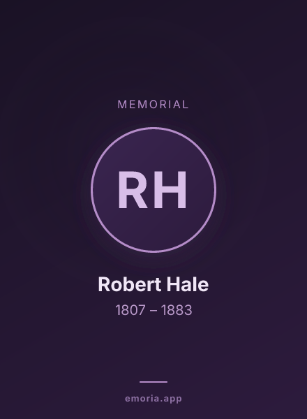 Memorial portrait of Robert Hale