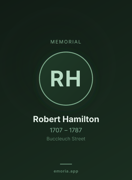 Memorial portrait of Robert Hamilton