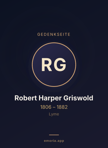 Gedenkportrait von Robert Harper Griswold