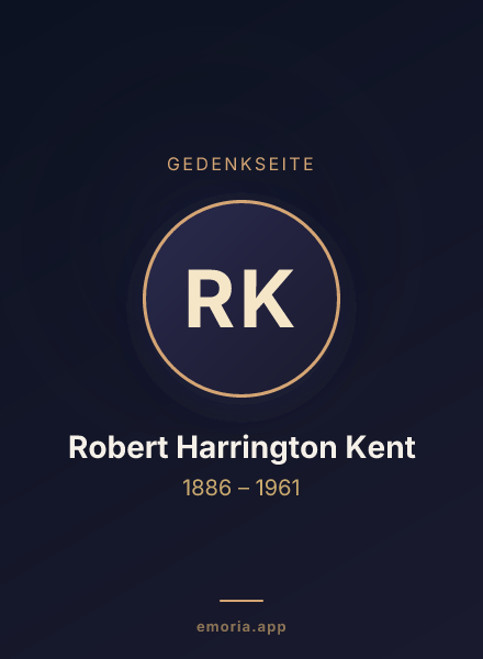 Gedenkportrait von Robert Harrington Kent