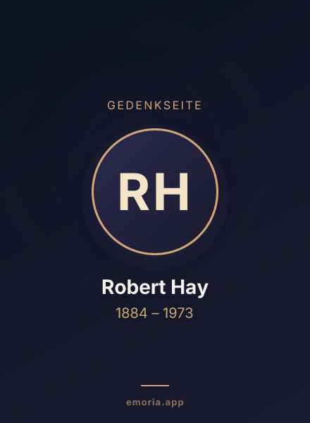 Gedenkportrait von Robert Hay