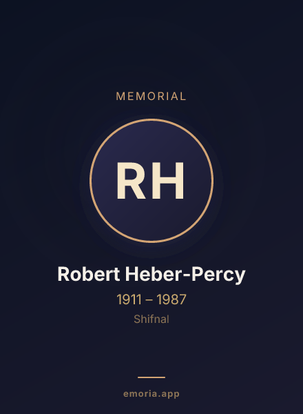 Memorial portrait of Robert Heber-Percy