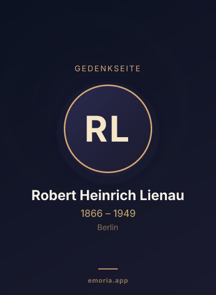 Gedenkportrait von Robert Heinrich Lienau