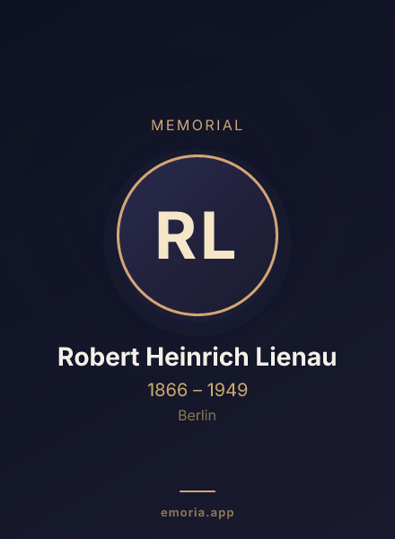 Memorial portrait of Robert Heinrich Lienau