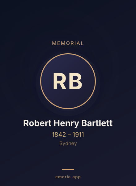 Memorial portrait of Robert Henry Bartlett