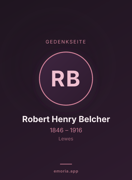 Gedenkportrait von Robert Henry Belcher