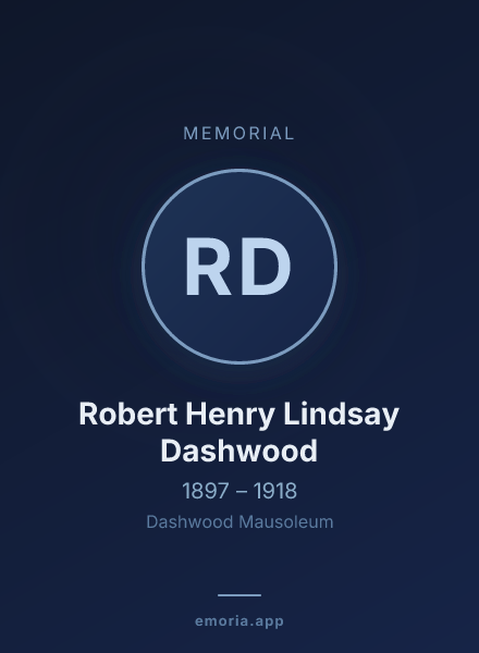 Memorial portrait of Robert Henry Lindsay Dashwood