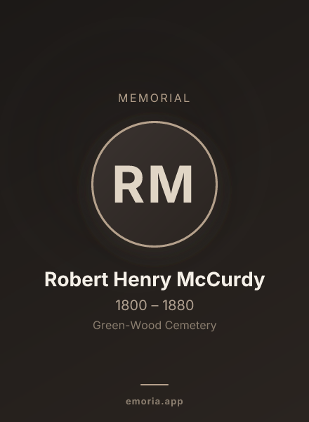 Memorial portrait of Robert Henry McCurdy