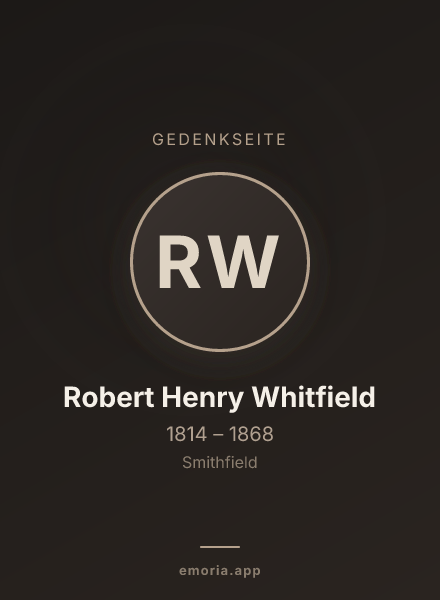 Gedenkportrait von Robert Henry Whitfield