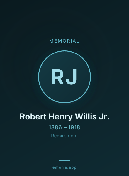 Memorial portrait of Robert Henry Willis Jr.