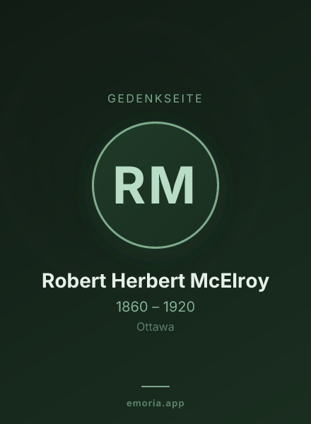 Gedenkportrait von Robert Herbert McElroy