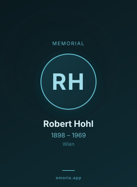Memorial portrait of Robert Hohl