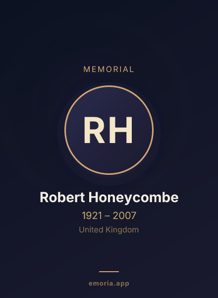 Memorial portrait of Robert Honeycombe