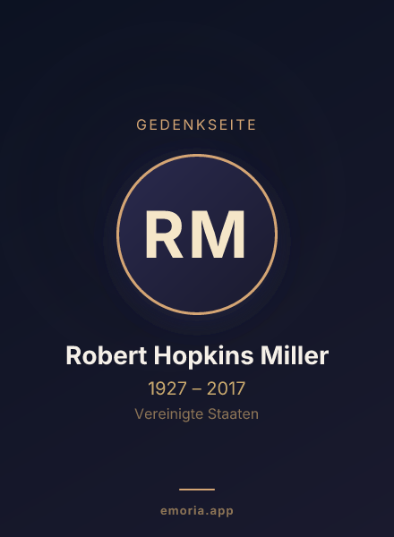 Gedenkportrait von Robert Hopkins Miller