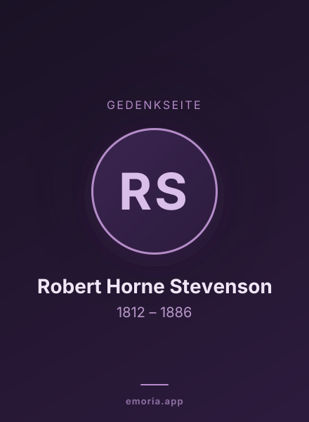Gedenkportrait von Robert Horne Stevenson