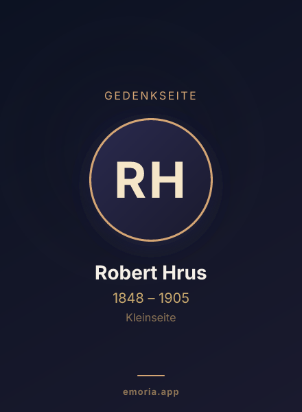 Gedenkportrait von Robert Hrus