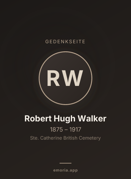 Gedenkportrait von Robert Hugh Walker