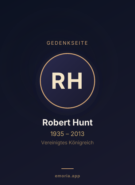 Gedenkportrait von Robert Hunt